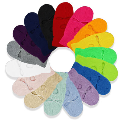 قبعة ذات 3 ثقوب محفوفة وجهاً كاملاً قناع التزلج الشتوي بالاكلافا دافئ محفوف وجهاً كاملاً قناع الرياضة في الهواء الطلق هدية الهالوين