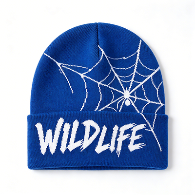 Wildlife Spider Web Beanie Crafted for Street Style Soft Warm Headwear Offering Comfort and Durability