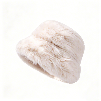 Faux Fur Bucket Hat Soft Plush Fisherman Hat Warm Autumn Winter Hat For Daily Street Outdoor Wear