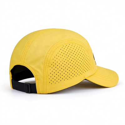 Quick Dry 5 Panel Camper Hat with Sports Mesh Sweatband and Contrast Stitching Five Panel Hat for Summer Outdoor