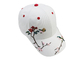 الزهور / الطيور مطرز قبعات البيسبول ، قبعة بيسبول قماش القطن الأبيض