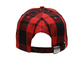 FUN 6 لوحة قبعة البيسبول ، أحمر أسود شبكة قبعات البيسبول تنس ستايل ستريت