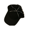 حجر الراين شعار قبعة بيسبول صغيرة / نمط جديد إمرأة أسود القطن حك كاب قبعة
