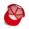 أزياء للجنسين الأحمر شبكة قبعة بيسبول للصيف مع شعار التطريز المسطح