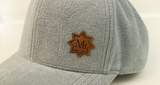Bsci Plush Adults 6 Panel Baseball Cap With Leather Patch ODM OEM كأس بيسبول 6 لوحات مع رقعة جلدية