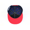 مخصص أسود 6 لوحة الصوف Snapback القبعات 3D المطاط شعار مطبوع