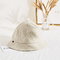 قبعة شتوية للجنسين من قماش تيري من القماش الناعم بلون كريمي