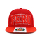 3D التطريز الأحمر شقة حافة القبعات Snapback رمز مخصص