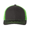 Gorras Sports 6 لوحات فارغة قبعات شبكية لسائقي الشاحنات باللون الأخضر العادي